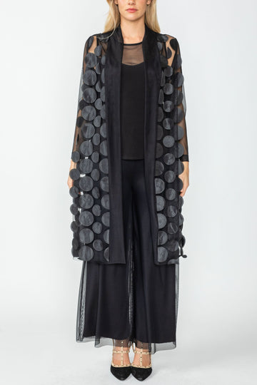 Black Mesh Triangle Midi Jacket